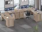 SEDETA Farmhouse 69" Executive L Shaped Desk, Corner Computer Desk - Image 7