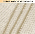 NeColorLife Stretch Ottoman Cover Square Soft Knitted Jacquard Washable Thick - Image 3
