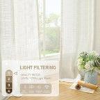 Semi Sheer Linen Window Curtains - Image 4