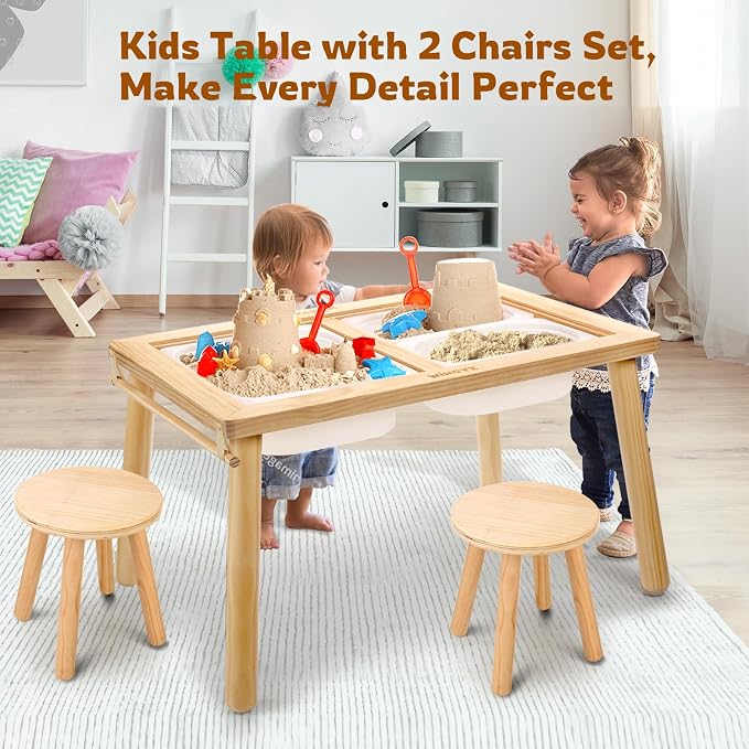 WINGYZ Sensory Table and Chair Set, 3 in 1 Kids Table - Image 6