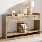 SICOTAS Rattan Console Table for Entryway - Image 6