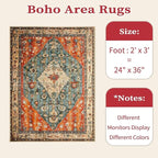 SERISSA 2x3 Washable Non Slip Boho Small Area Rug - Image 7