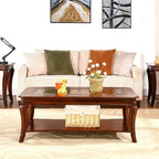 LEEMTORIG Vintage Glass Top Coffee Table - Image 3