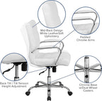 Flash Furniture Whitney Mid-Back Swivel LeatherSoft Desk Chair - Image 4