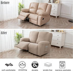 Genina Recliner Loveseat Covers, Stretch Reclining Sofa Covers, 2 Seater Couch - Image 3