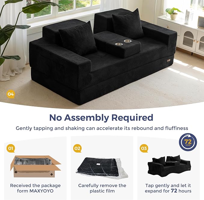 MAXYOYO Convertible Sofa Bed, Folding Sleeper Chair - Image 8