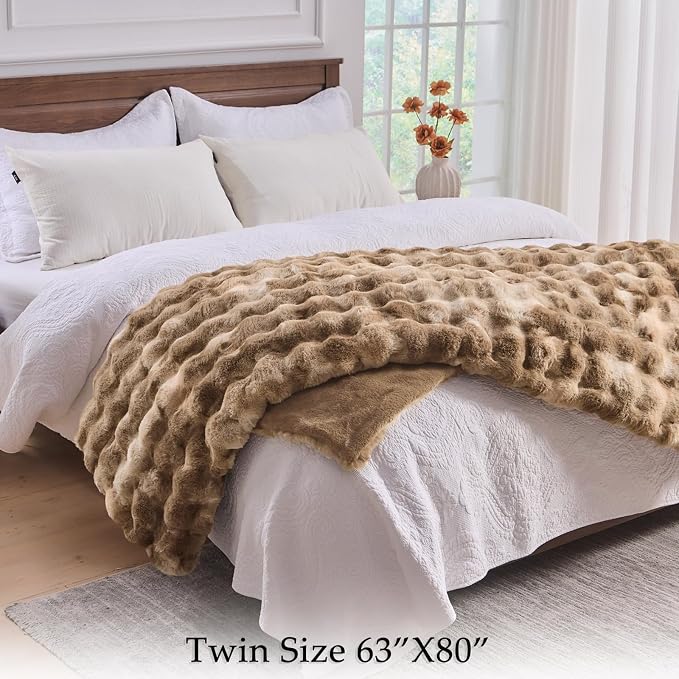 BENVWE Fluffy Faux Fur Throw Blanket - Image 7