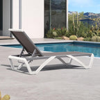 PURPLE LEAF Patio Chaise Lounge Chair Outside Aluminum Plastic Stackable - Image 3