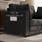 Convertible Sofa Bed, 2 in 1 Pull Out Loveseat Sleeper Sofa | 78.7” Folding - Image 4