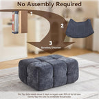 Large Boneless Ottoman, Upholstered Cloud Ottomans - Image 5