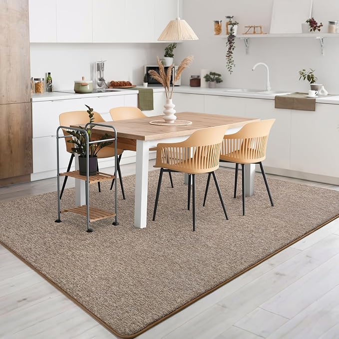 2x6 Runner Rug for Hallway, Long Runner Rugs Non Slip, Matte Brown | Soft - Image 7