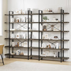 OtterOasis Bookshelf Set, Heavy Duty 6-Tier Industrial Bookcase, 120lbs Shelf by OtterOasis