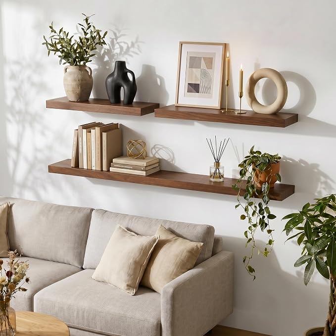 fuqing Wood Floating Shelves | 24 Inch Floating Shelves - Image 2