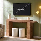 OKD 63 Inch Modern Entryway Console Table, Solid Geometry Accent Sofa Table - Image 7