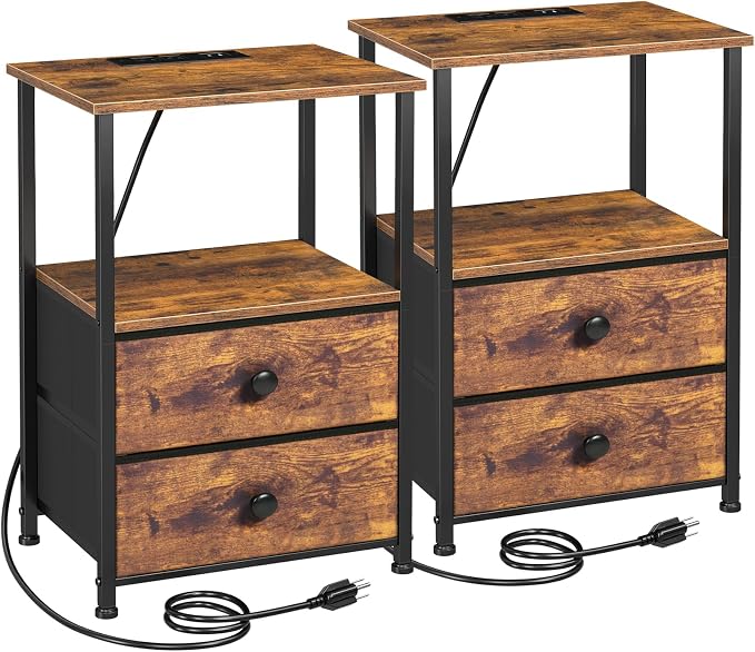 LOAKEKEL Night Stand Set 2, Nightstand by LOAKEKEL