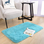 2x3 Blue Fluffy Soft Area Rug Non-Slip - Image 4
