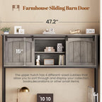 SEDETA Farmhouse L Shaped Office Desk - Image 4