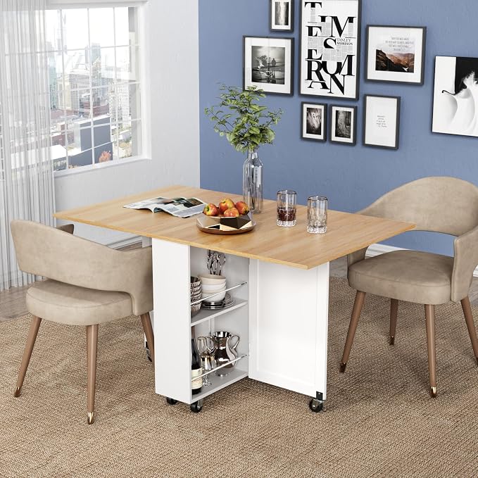 3imothrix Folding Dining Table, Dinner Table - Image 3