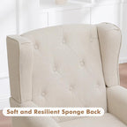Accent Chair for Living Room, Mid Century Modern Upholstered Armchair, Wingback - Image 6