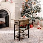 Yoobure End Table with Charging Station, Flip Top Side Table with USB Ports and - Image 7