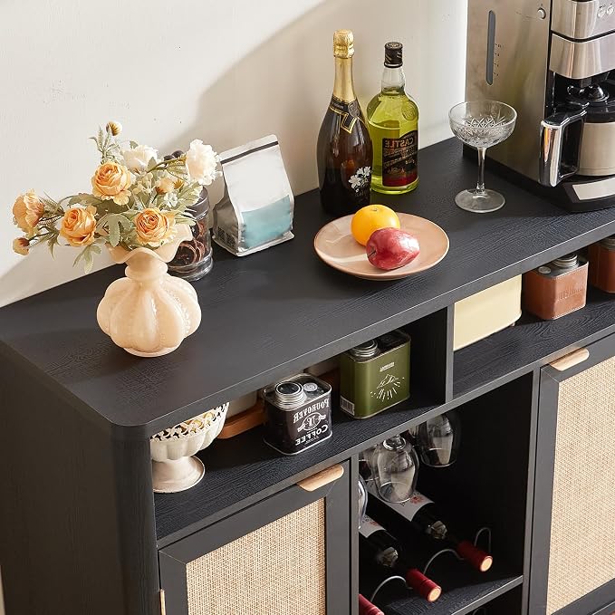 Lerliuo Rattan Wine Cabinet - Image 5