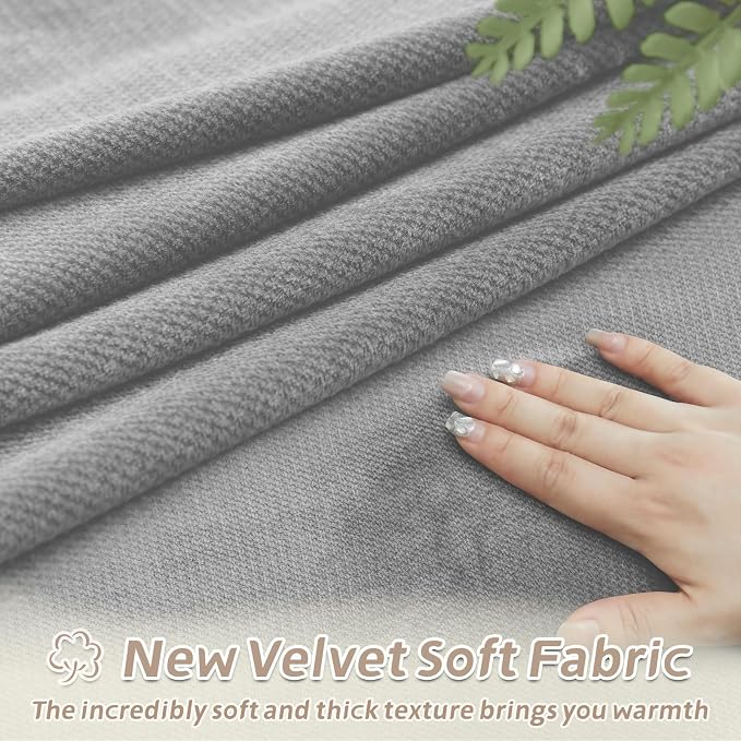 Arfntevss Sectional Recliner Couch Covers Velvet Washable Corner Sectional Sofa - Image 4