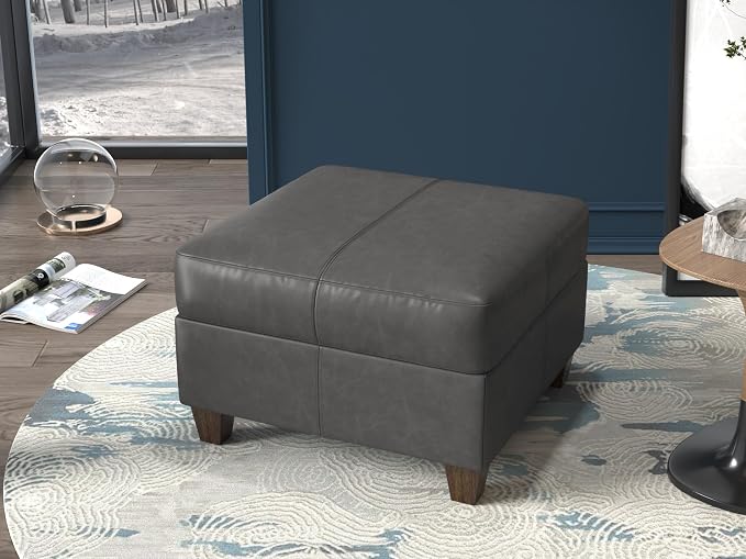 EASE MOOSE Faux Leather Square Ottoman Module by EASEMOOSE