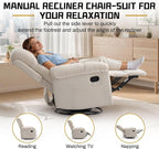 Korser Recliner Chair, Swivel Rocker Recliner Chair - Image 4