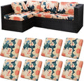 8Pcs Patio Cushion Covers, Outdoor Stretch Cushion Covers, Washable | Stretch by Unknown