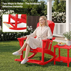 Outdoor Oversized Adirondack Rocking Chairs, All Weather HDPE Patio Rocking - Image 6