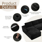 104" L Shaped Boneless Sectional Couches - Image 4