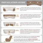 100% Waterproof Sectional Recliner Couch Covers - Image 7