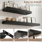 FLYJOE Floating Shelves for Wall, 30 Inch Floating Shelves Set of 2, Kitchen - Image 6