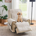 Large Beige Recliner Chair Covers, Quilted Décor Water-Repellent Lazy Boy Chair by Pamhaven