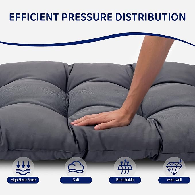 3 Pcs Wicker Chair Cushions Patio Loveseat Chaise Cushion Set - Image 4