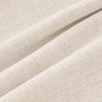 MIULEE 100% Blackout Linen Curtains 42 x 72 Inch Cream Beige 2 Panels | Thermal - Image 9