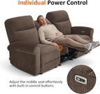 MCombo 87.8" Wall Hugger Power Reclining Sofa, 3-Seat Triple Recliner Couch - Image 6