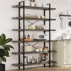 OtterOasis Bookshelf Set, Heavy Duty 6-Tier Industrial Bookcase, 120lbs Shelf - Image 8