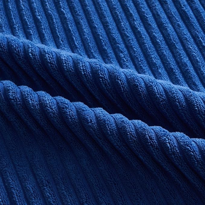 Topfinel Decorative Throw Pillow Covers Aque Teal Blue Series, Summer Corduroy - Image 9