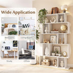 Giantex 5-Tier Bookshelf, 10-Cube White Geometric Bookcase - Image 6