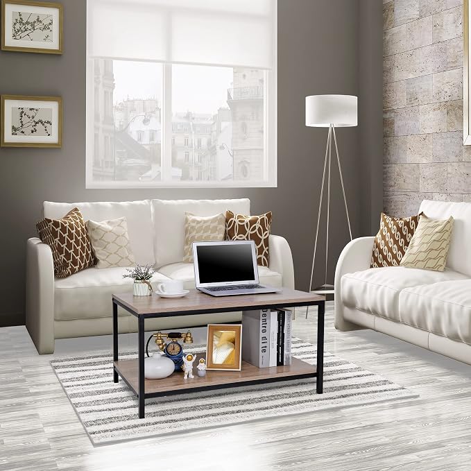 ZenStyle Industrial Coffee Table - Image 7