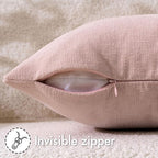 MIULEE Pink Chenille Couch Throw Pillow Covers, 20x20 | Set of 2, Valentine - Image 3