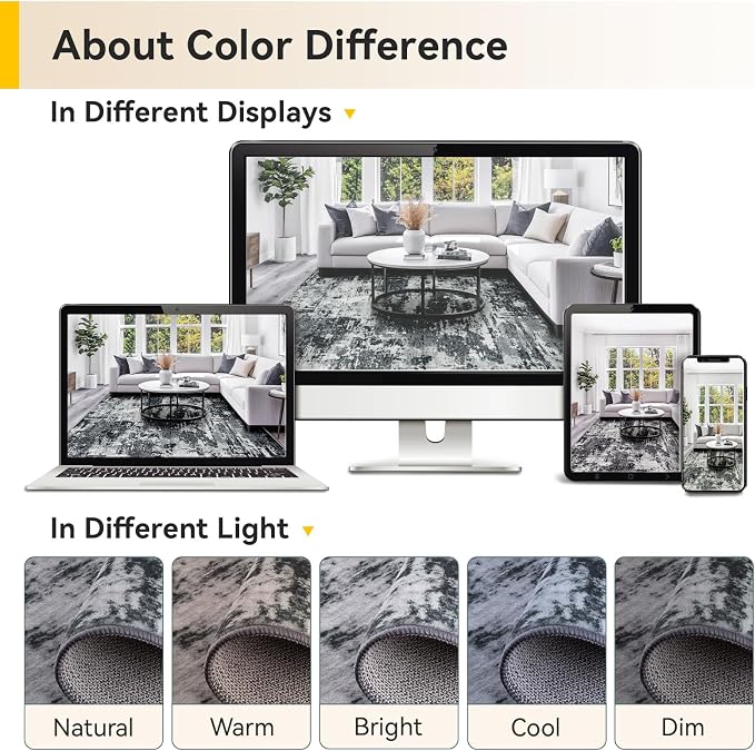 RELEANY Washable Runner 2'6"x14' Abstract Area Rug - Image 7