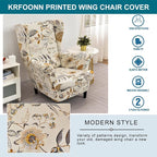 KRFOONN Wingback Chair Covers Slipcovers 2 Piece Stretch Wing Chair Covers - Image 4