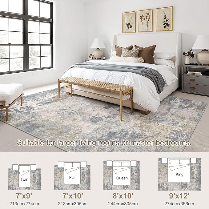 UERMEI 9x12 Area Rug Living Room Rugs - Image 4