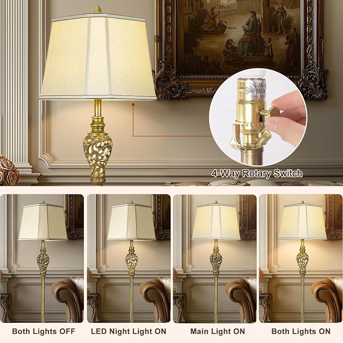 Vintage Floor Lamp for Living Room, Farmhouse Standing Lamp for Bedroom - Image 4