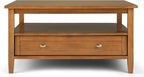 SIMPLIHOME Warm Shaker Solid Wood Transitional-Style 36-inch Wide Coffee Table - Image 2