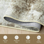 Rugflix 5x7 Area Rugs for Living Room, Washable Brown Large Rug | Machine - Image 7