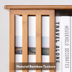 YOWOS Rotating Bookshelf Tower, 360° Display Spinning Bookcase, Bamboo - Image 8