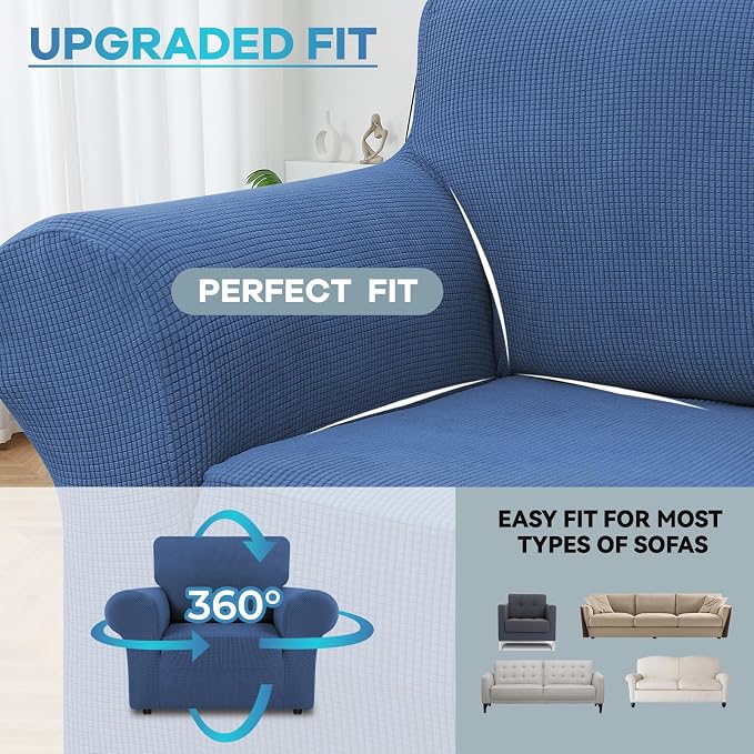 LURKA Stretch Chair Sofa Slipcovers 1 Piece Couch Covers - Image 4